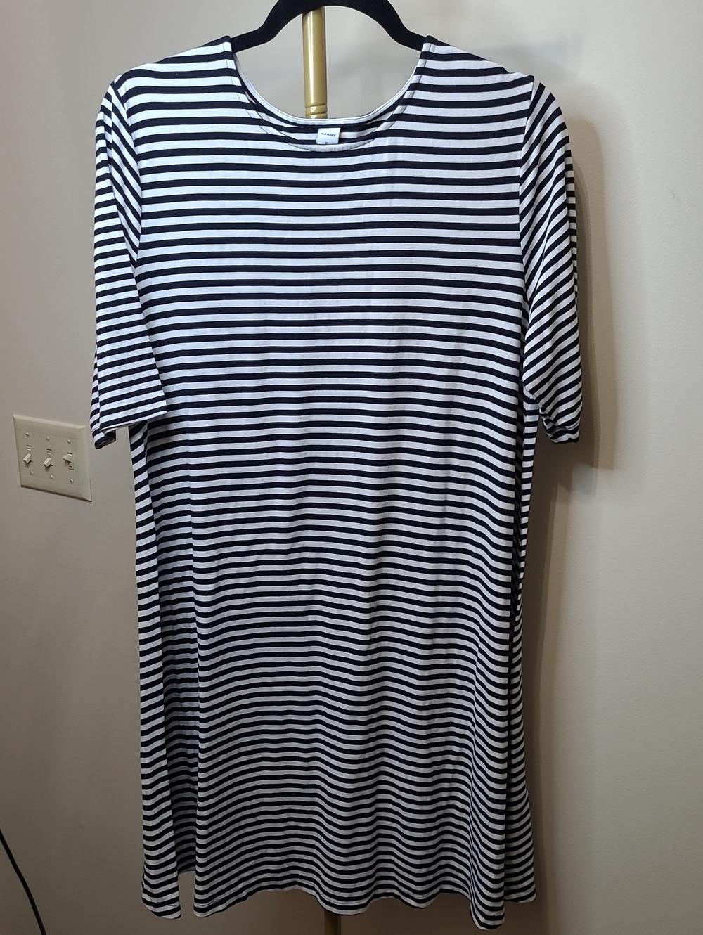 Old Navy Black & White Striped Dress size XL